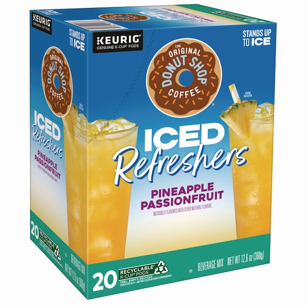 The Original Donut Shop ICED Refreshers K-Cup Pods, Passion Fruit, 20PK 5000379381 - main